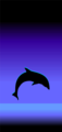 Free Stock Photo: Illustration of a dolphin silhouette leaping out of the water