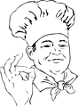 Free Stock Photo: Illustration of a chef making an ok hand gesture