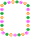 Free Stock Photo: Illustration of a blank frame border of colored shapes