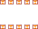 Free Stock Photo: Illustration of a blank frame border with orange shapes