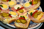 Free Stock Photo: A couple of open sandwiches