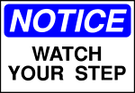 Free Stock Photo: Illustration of watch your step warning sign