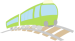 Free Stock Photo: Illustration of a green train