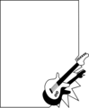 Free Stock Photo: Illustration of a blank frame border with an electric guitar