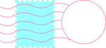 Free Stock Photo: Illustration of a postmarked stamp