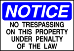 Free Stock Photo: Illustration of a no trespassing notice sign