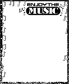Free Stock Photo: Illustration of a blank music frame border