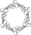 Free Stock Photo: Illustration of a wreath of flowers