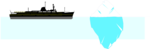 Free Stock Photo: Illustration of a ship sailing by an iceberg