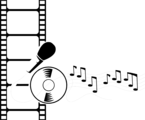 Free Stock Photo: Illustration of music and film symbols