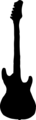 Free Stock Photo: Illustration of an electric guitar silhouette
