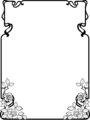 Free Stock Photo: Illustration of a blank frmae border with flowers