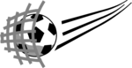 Free Stock Photo: Illustration of a soccer ball hitting a net