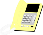 Free Stock Photo: Illustration of a yellow telephone