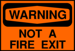 Free Stock Photo: Illustration of no fire exit warning sign