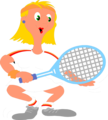 Free Stock Photo: Illustration of a woman with a tennis racquet