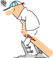 Free Stock Photo: Illustration of a cricket player with a bat