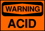 Free Stock Photo: Illustration of an acid warning sign