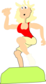 Free Stock Photo: Illustration of a woman doing aerobics