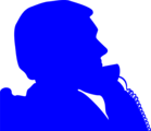 Free Stock Photo: Illustration of a man on the phone silhouette