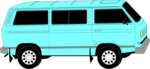 Free Stock Photo: Illustration of a blue van