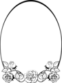 Free Stock Photo: Illustration of a blank frame border with roses