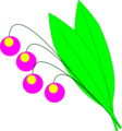 Free Stock Photo: Illustration of a plant with purple berries