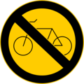 Free Stock Photo: Illustration of a no bikes warning sign