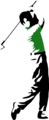 Free Stock Photo: Illustration of a man swinging a golf club