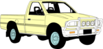 Free Stock Photo: Illustration of a yellow pick-up truck