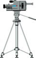Free Stock Photo: Illustration of a video camera on a tripod