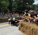 Free Stock Photo: A crashing race car at the 2009 Red Bull Soap Box Derby in Atlanta, Georgia
