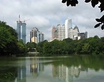 Free Stock Photo: Atlanta skyline view with a lake