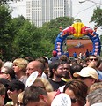Free Stock Photo: Spectators along the race track at the 2009 Red Bull Soap Box Derby in Atlanta, Georgia