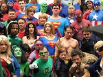 Free Stock Photo: A group of superheroes in costume at Dragoncon 2009 in Atlanta, Georgia