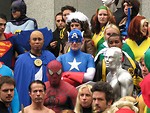 Free Stock Photo: A group of superheroes in costume at Dragoncon 2009 in Atlanta, Georgia
