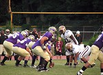 Free Stock Photo: High school football players lined up at the line of scrimmage