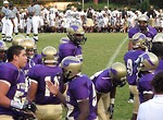 Free Stock Photo: High school football players on a football field