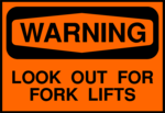 Free Stock Photo: Illustration of a fork lift warning sign