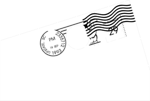 Free Stock Photo: Illustration of a postmarked stamp