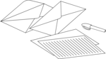 Free Stock Photo: Illustration of letters and envelopes