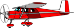 Free Stock Photo: Illustration of a red cessna airplane