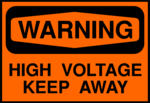 Free Stock Photo: Illustration of a high voltage warning sign