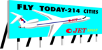 Free Stock Photo: Illustration of an airline travel billboard