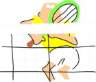 Free Stock Photo: Illustration of an angry tennis player