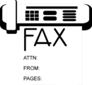 Free Stock Photo: Illustration of a fax machine with fax output