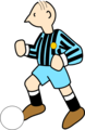 Free Stock Photo: Illustration of a soccer player kicking a ball