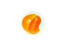 Free Stock Photo: An orange marble isolated on a white background