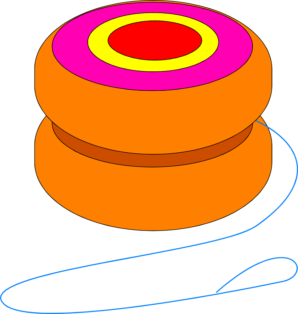 Illustration of an orange yo-yo. : Free Stock Photos